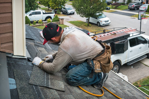 Professional Roof Inspection technician working in Lake Ann, MI